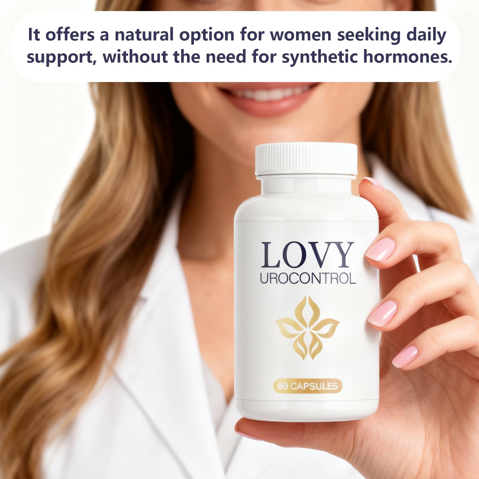 Lovy Control de la vejiga, caja de 60 cápsulas, solución práctica para el día a día