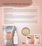 Talsen Chemicals Vitamina A en polvo, textura granulosa para mezclas cosméticas.