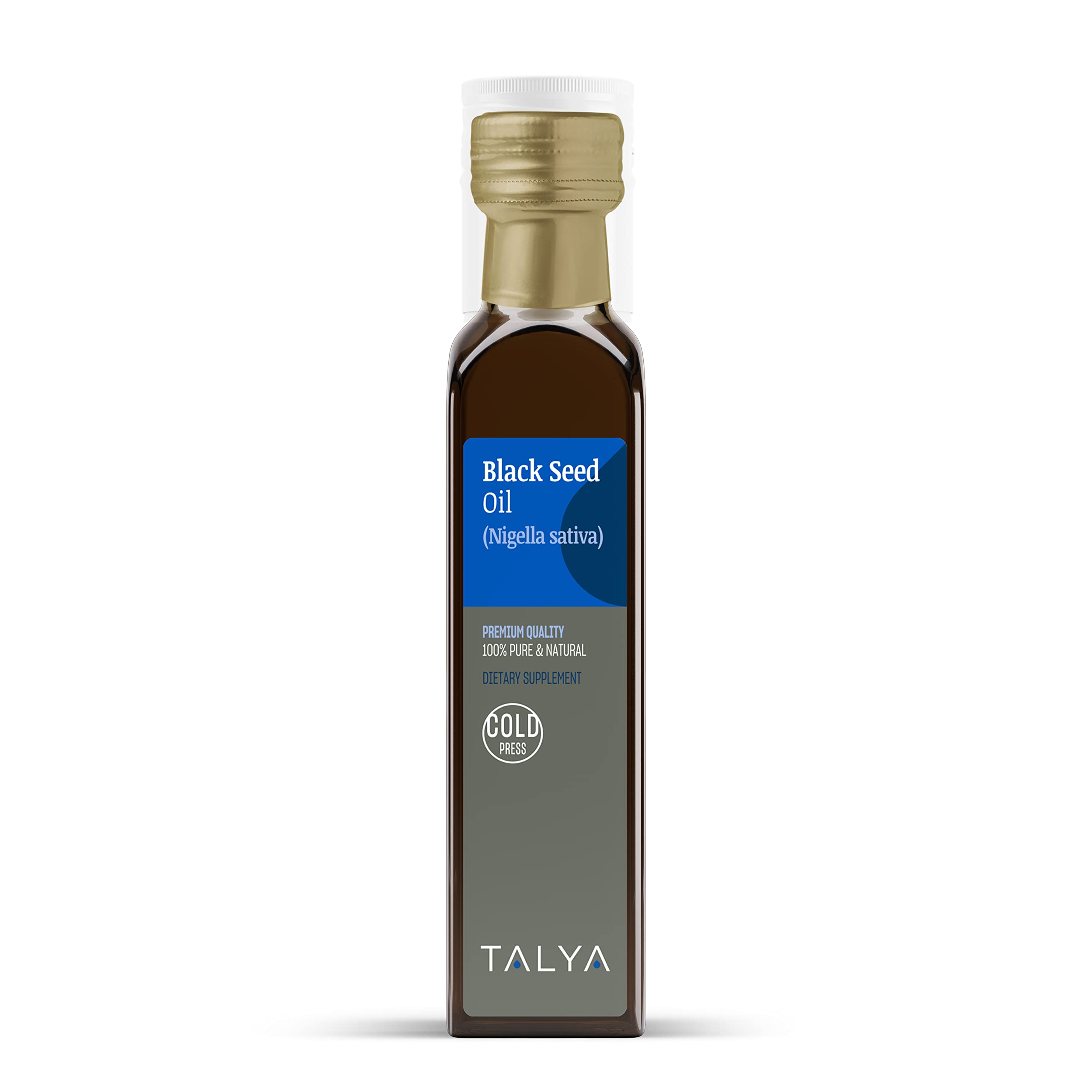 TALYA Empaque de vidrio tintado protege contra la luz.