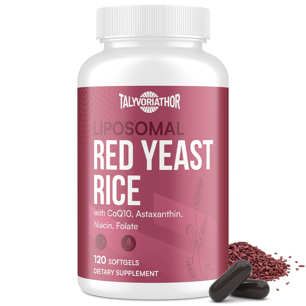 Talyvoriathor Arroz de Levadura Roja Liposomal Botella: absorción superior para la rutina diaria