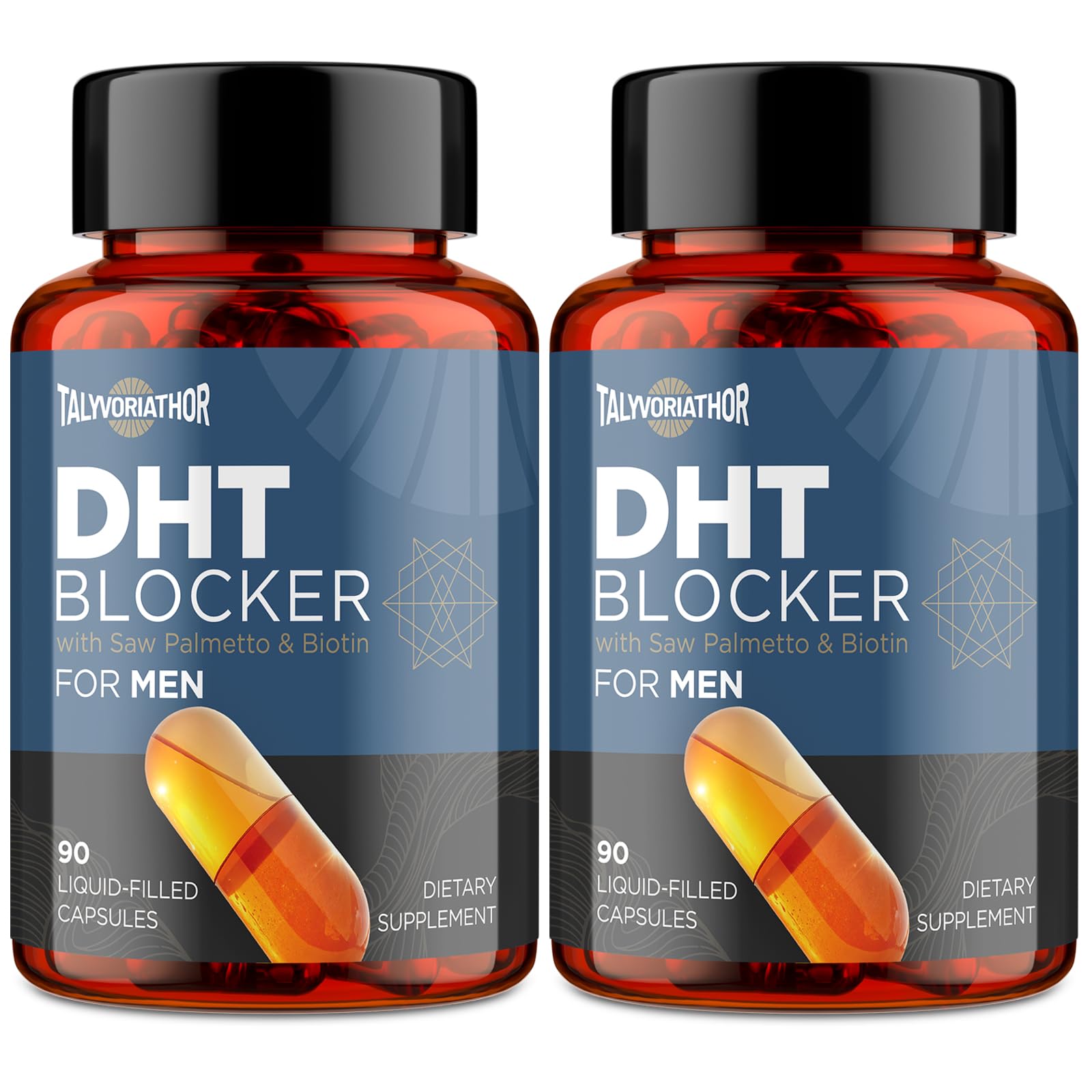 Talyvoriathor DHT Blocker, cápsulas líquidas para absorción rápida, beneficio para el cabello.