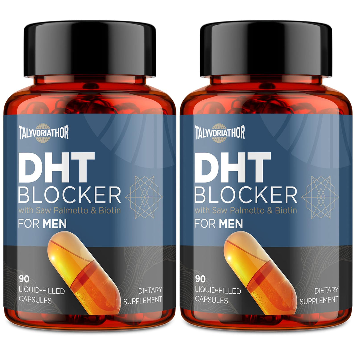 Talyvoriathor DHT Blocker, cápsulas líquidas para absorción rápida, beneficio para el cabello.