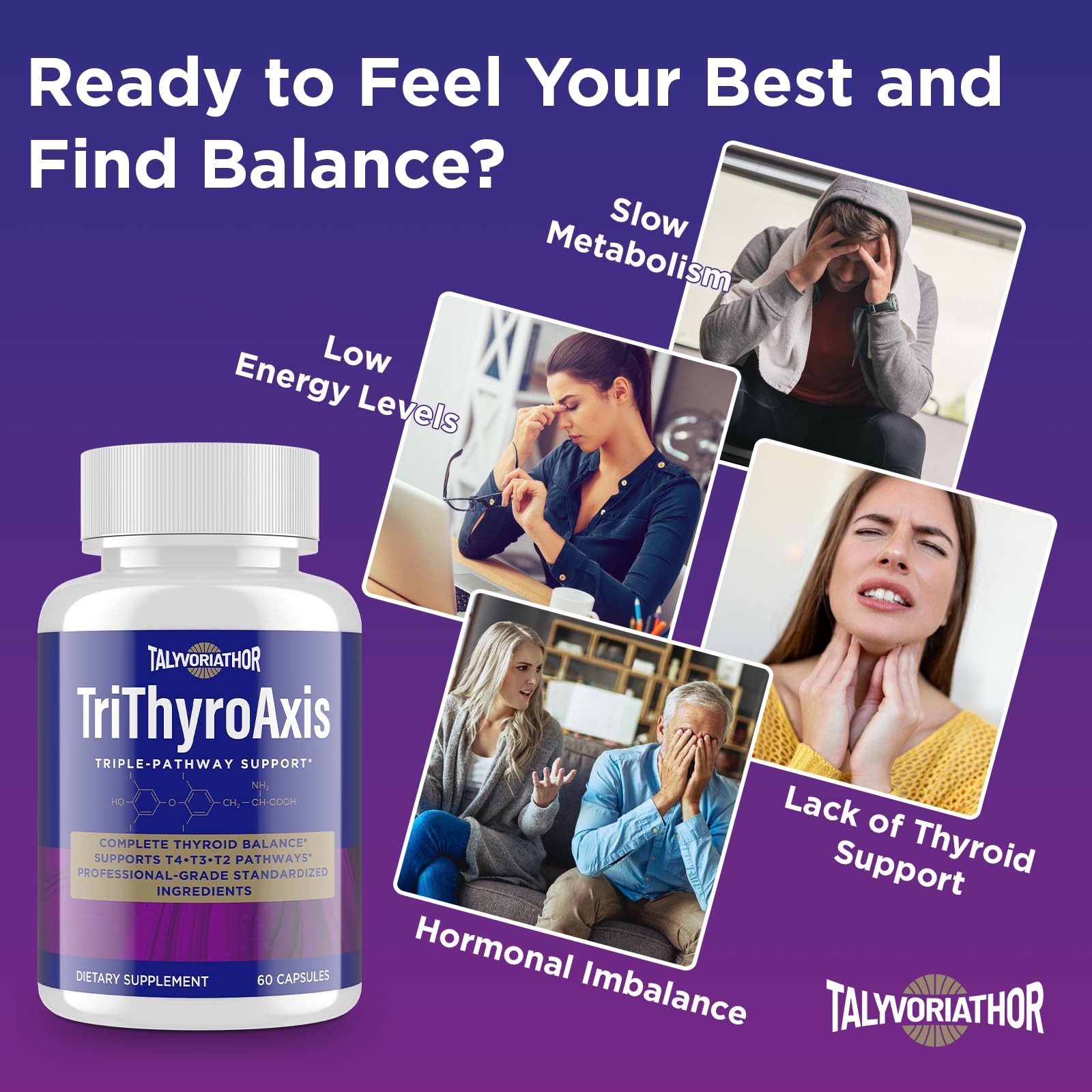 Ingredientes clave de TriThyroAxis, base natural estandarizada para energía.