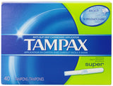 Tampax con aplicador de cartón antideslizante para inserción más suave.