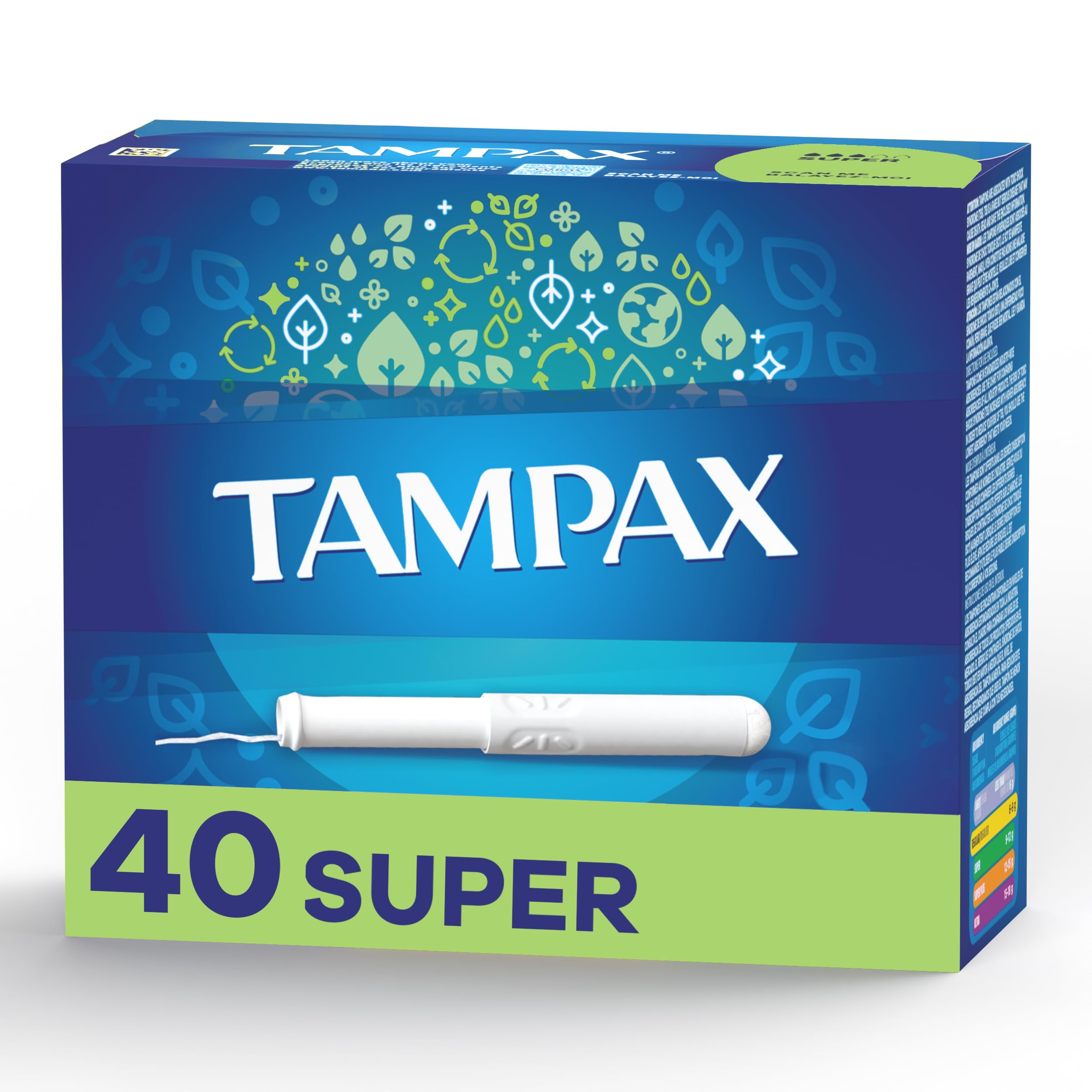Tampax con aplicador de cartón para inserción suave y controlada.