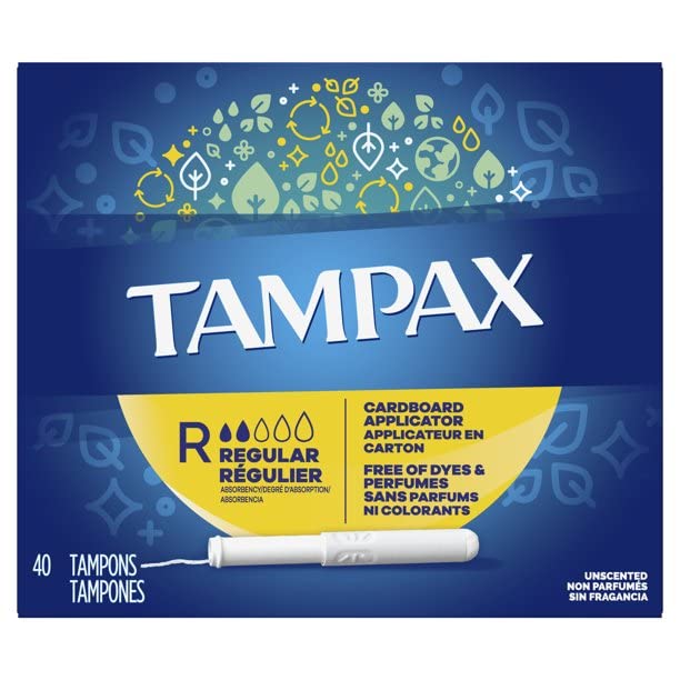 Núcleo absorbente de Tampax Regular para protección confiable.