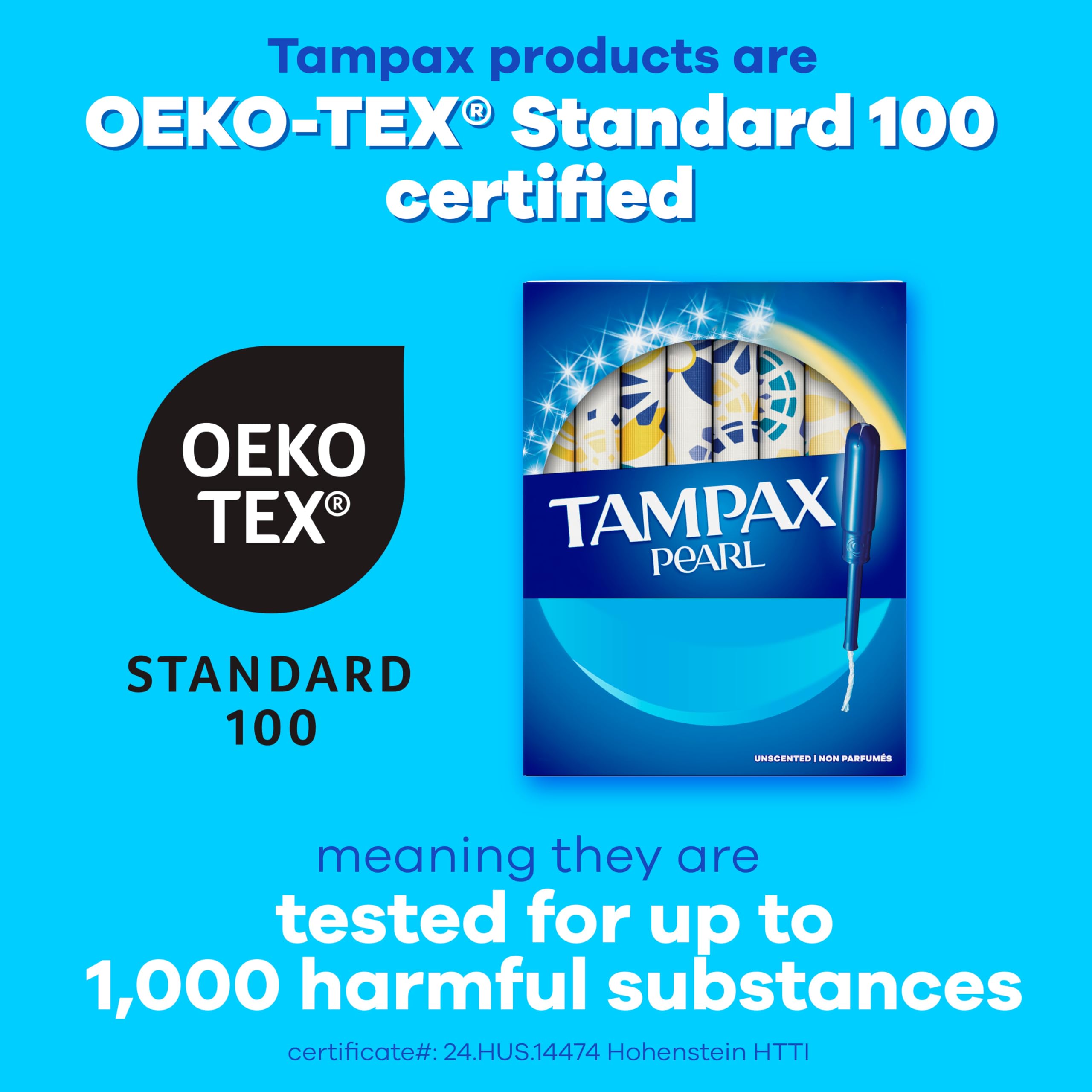 Cinco absorbencias de Tampax Pearl para adaptar el flujo