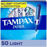 Tampax Pearl: empaque de 50 unidades, conveniente para uso diario
