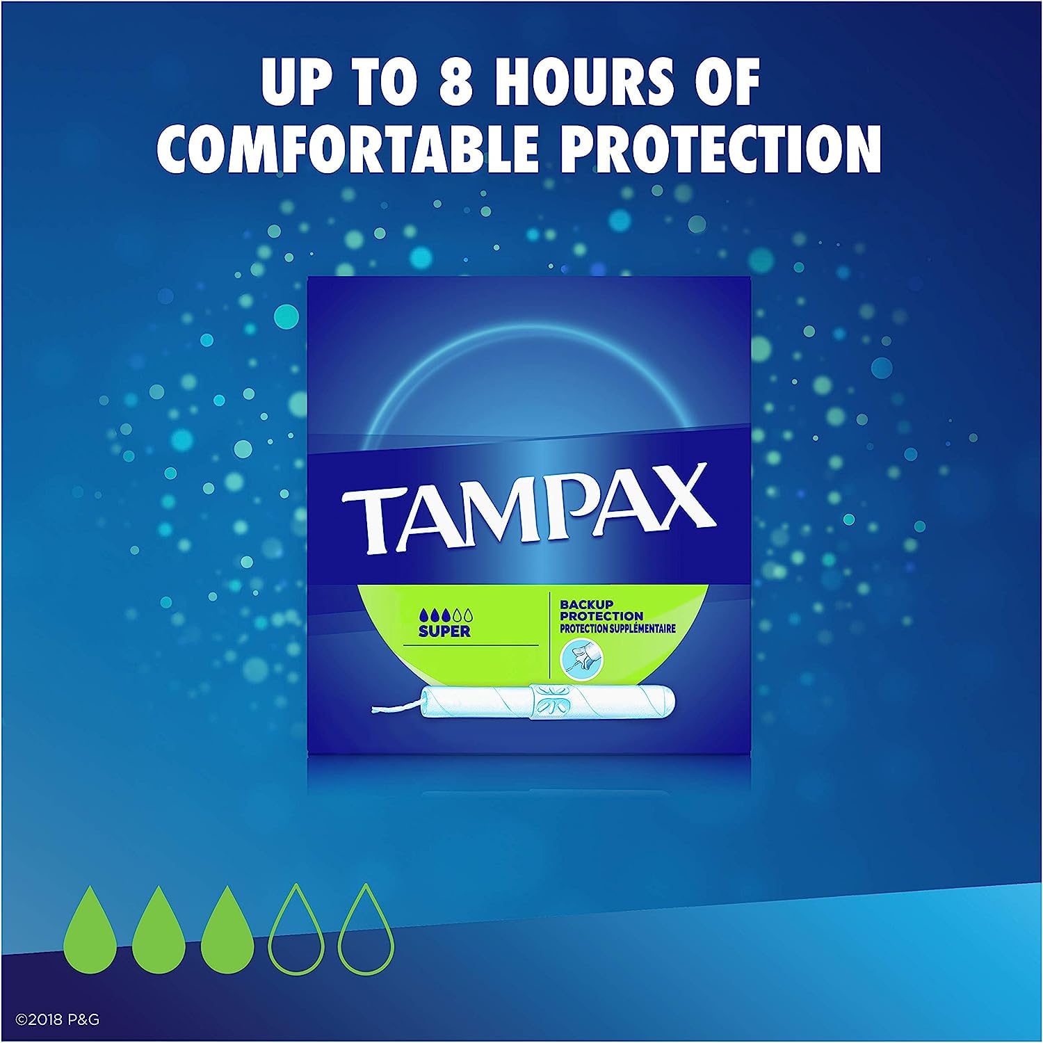 Tampax Tampón 80ct interior de la caja: organización cómoda para la rutina.