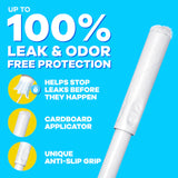 Tampax con agarre antideslizante para insertar con comodidad.