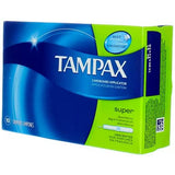 Tampax Tampones Super con protección de respaldo, seguridad diaria.