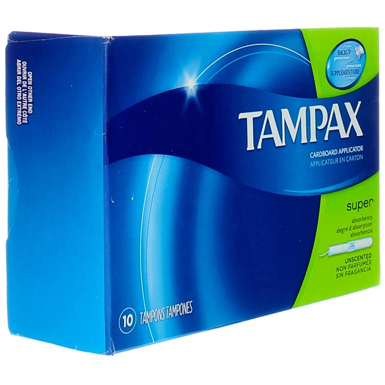 Tampax Tampones Super para uso diario, formato compacto.