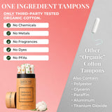 Tampon Tribe - algodón orgánico 100% sin metales ni químicos