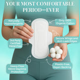 Tampon Tribe almohadillas de algodon organico para piel sensible y comodidad.