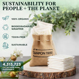 Tampon Tribe superficie suave sin plastico para mayor comodidad.