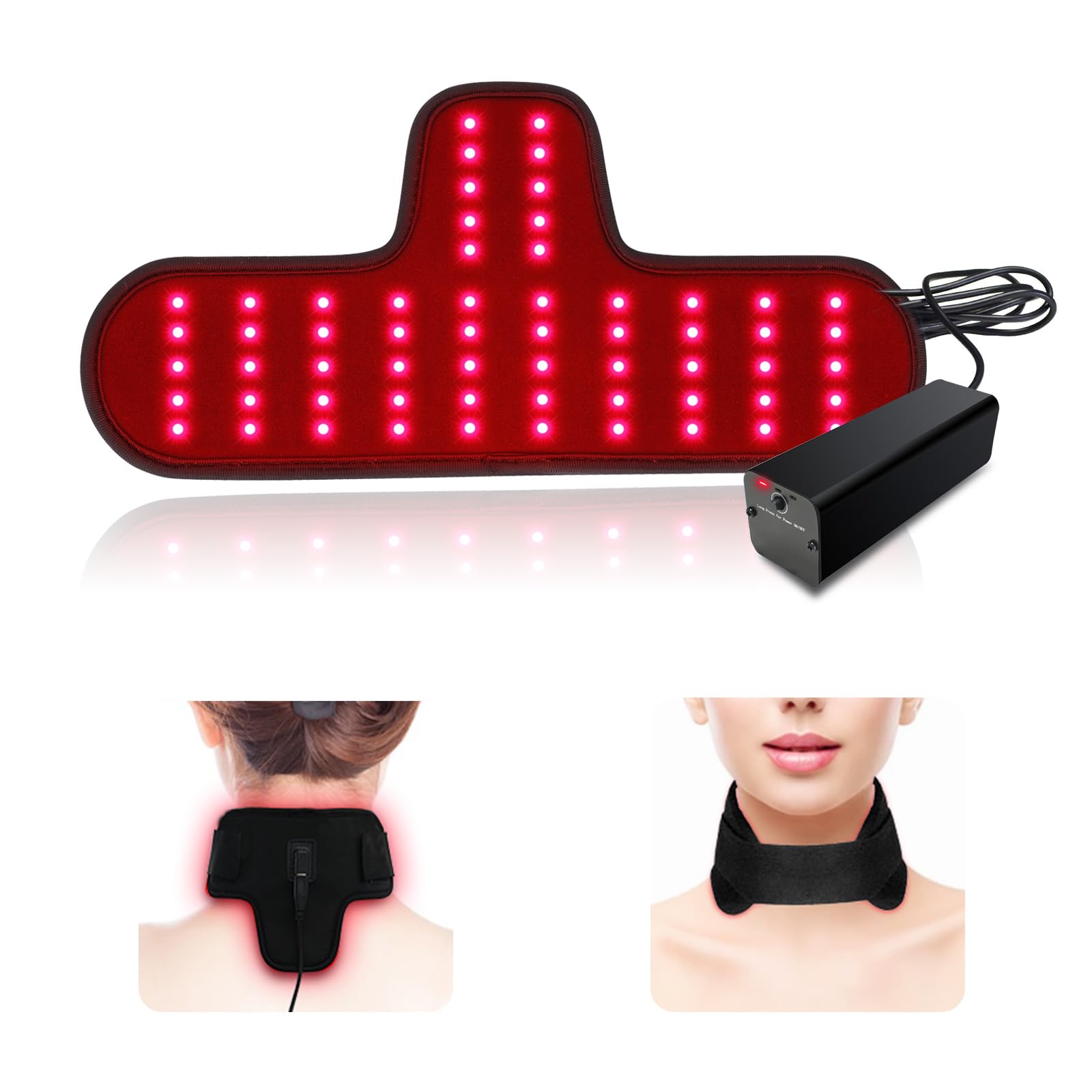 Tamthna cinturón de luz roja para cuello y muñeca, uso cómodo diario.