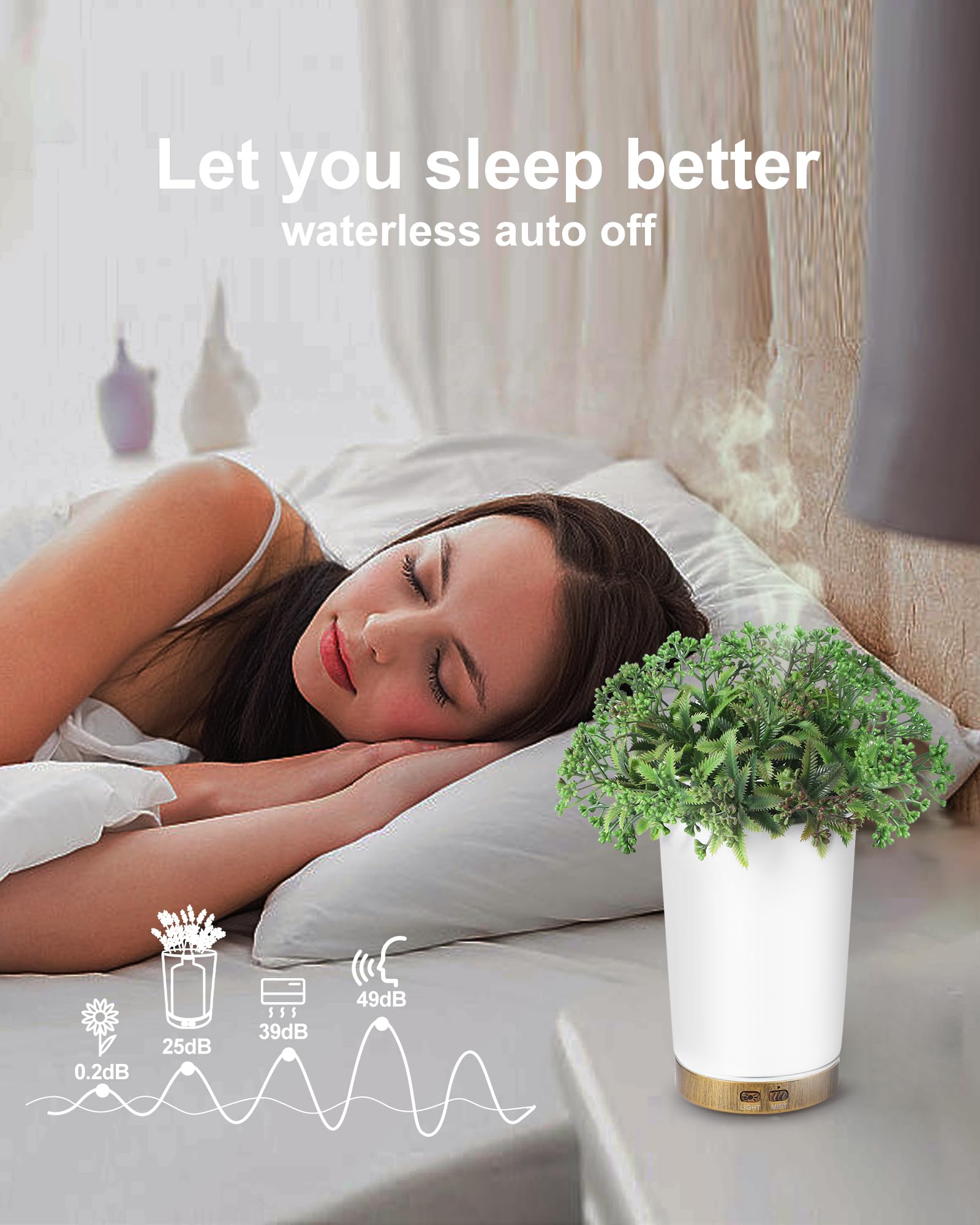 TAOYANG difusor con entorno verde, ambiente natural sin mantenimiento.