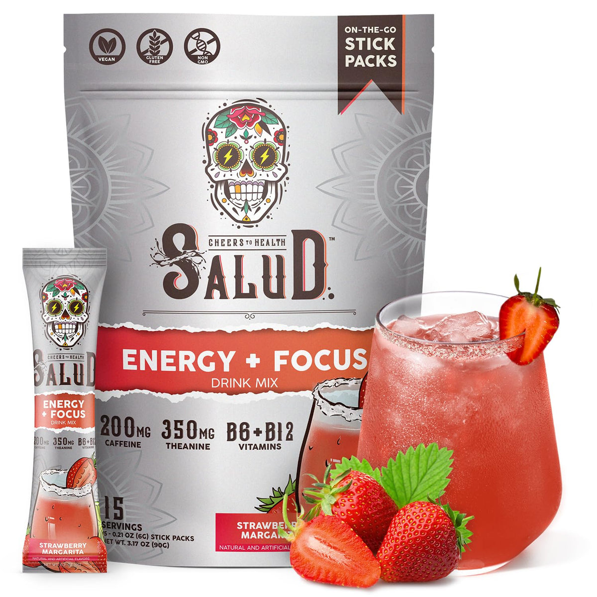 Taste Salud empaque-stick de energía para uso diario.