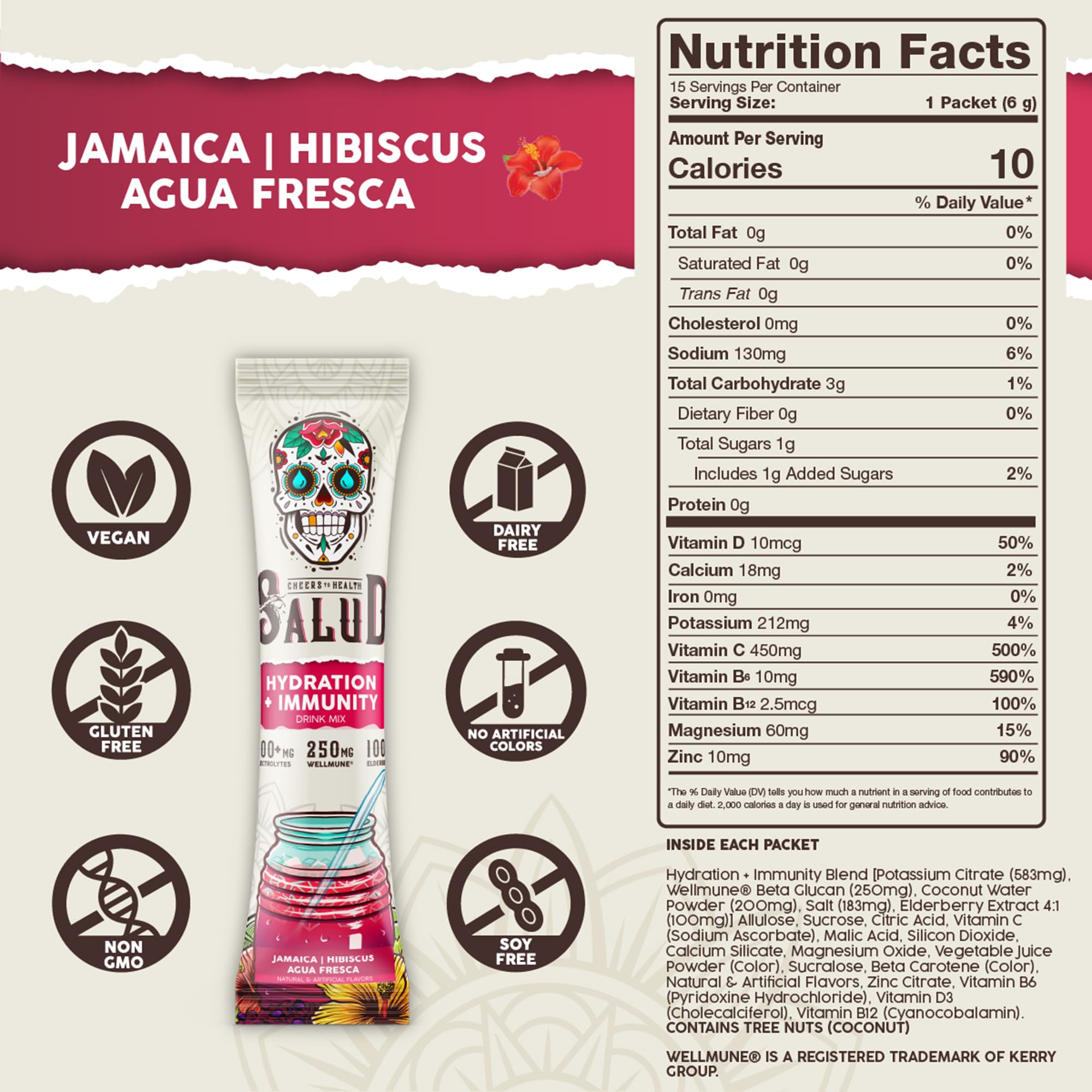 Sabor hibisco Jamaica de Taste Salud para una bebida refrescante y ligera