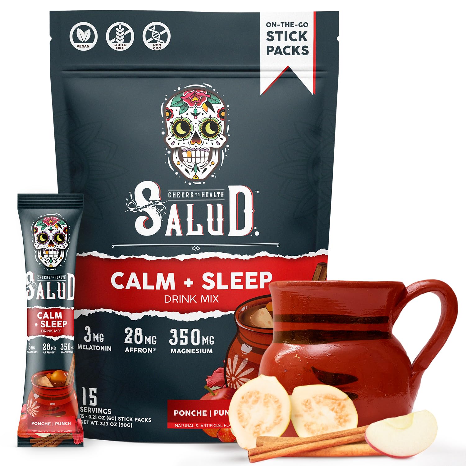 Taste Salud 2-en-1 paquete individual para llevar, favorece la calma y la preparación para dormir.