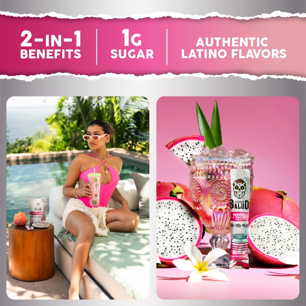 Taste Salud paquetes energizantes en agua fresca para entrenamientos rápidos