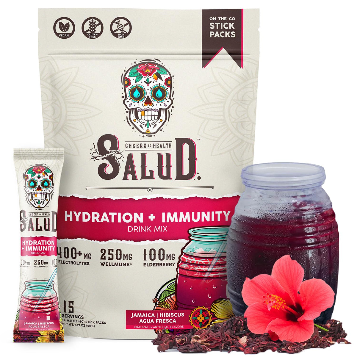 Taste Salud paquetes hidratacion 2en1: práctico para entrenar y recuperar energía