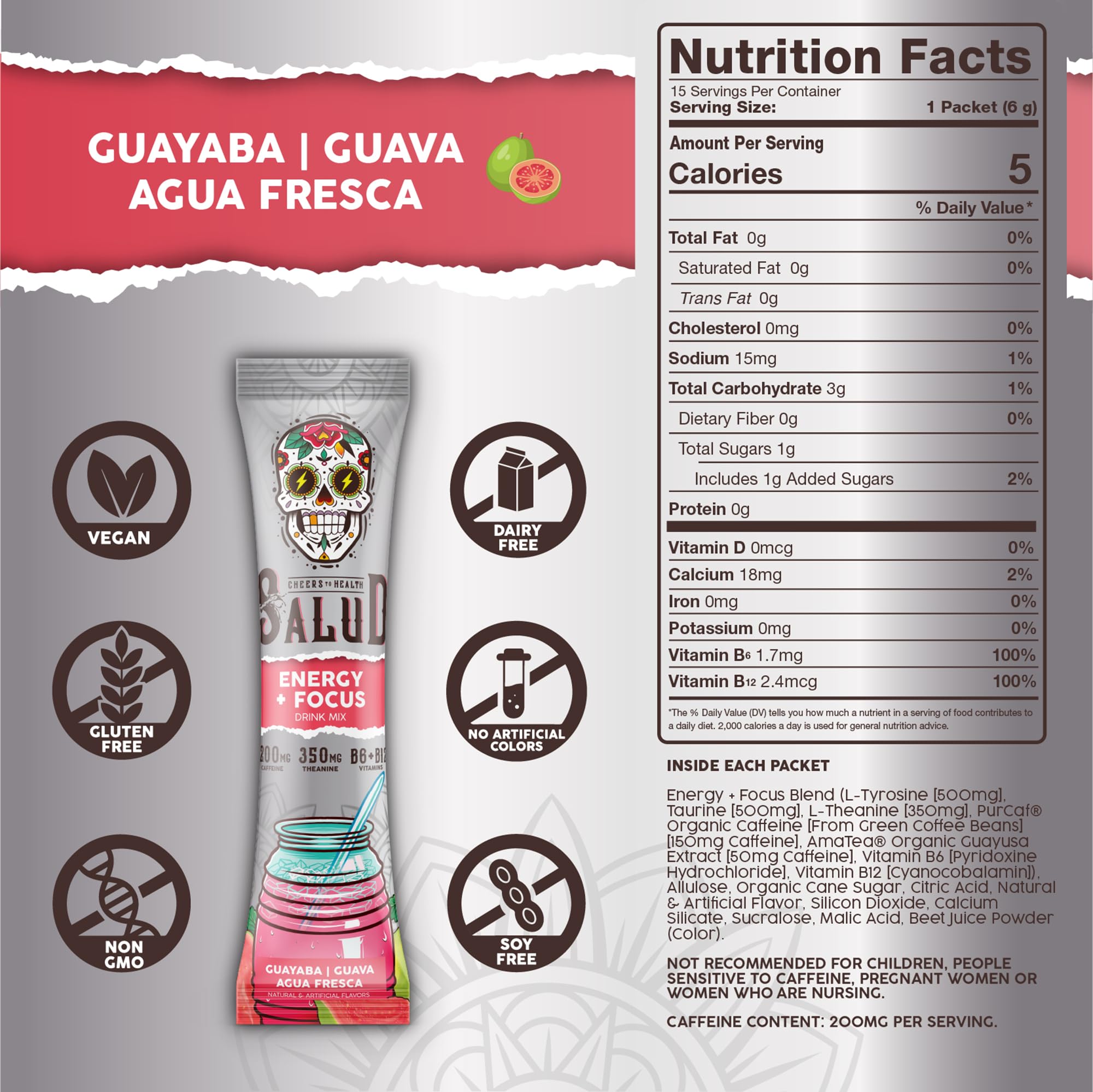 Taste Salud 2 en 1 agua fresca guayaba lista para beber