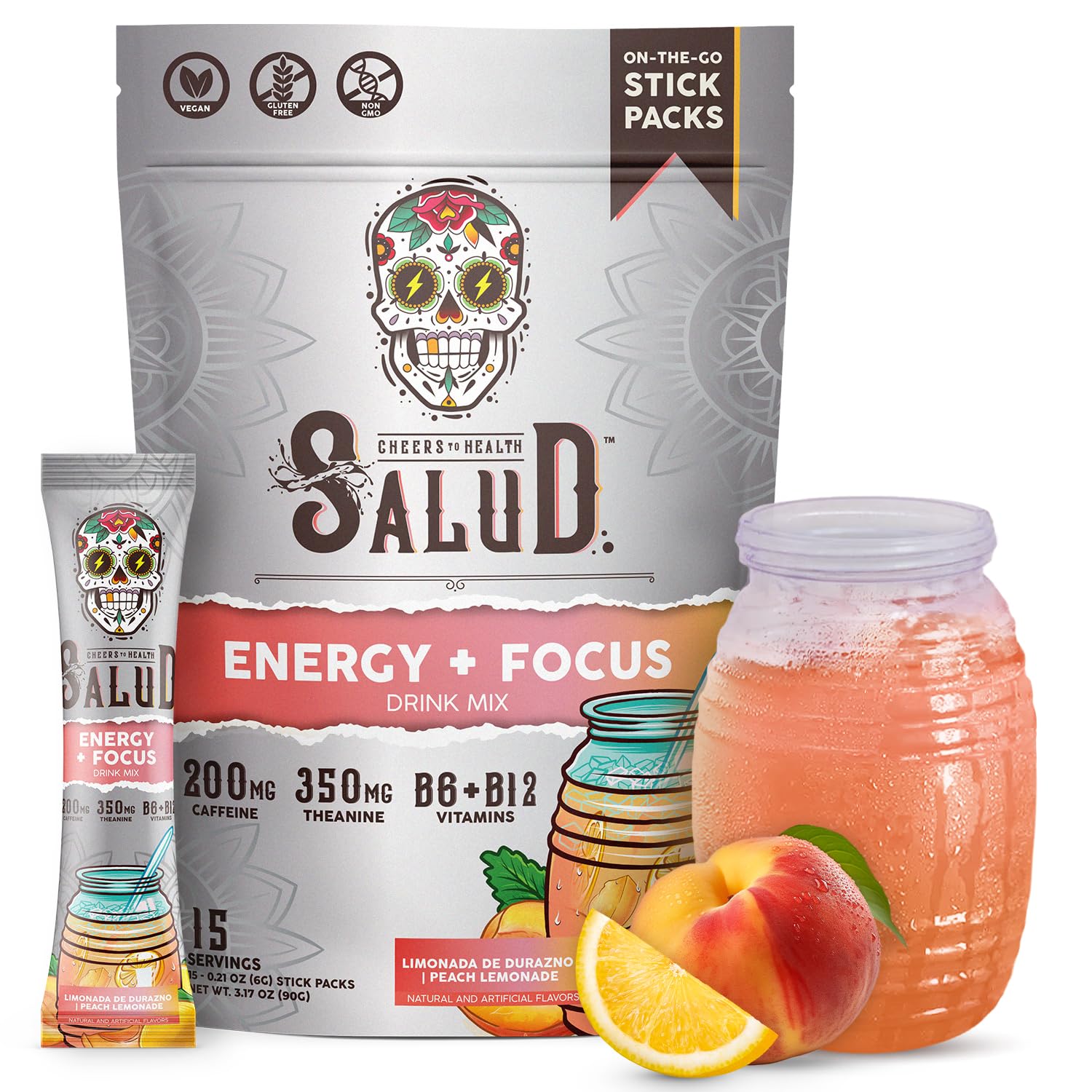 Taste Salud stick pack energizante: conveniencia para llevar y recargar durante el día.