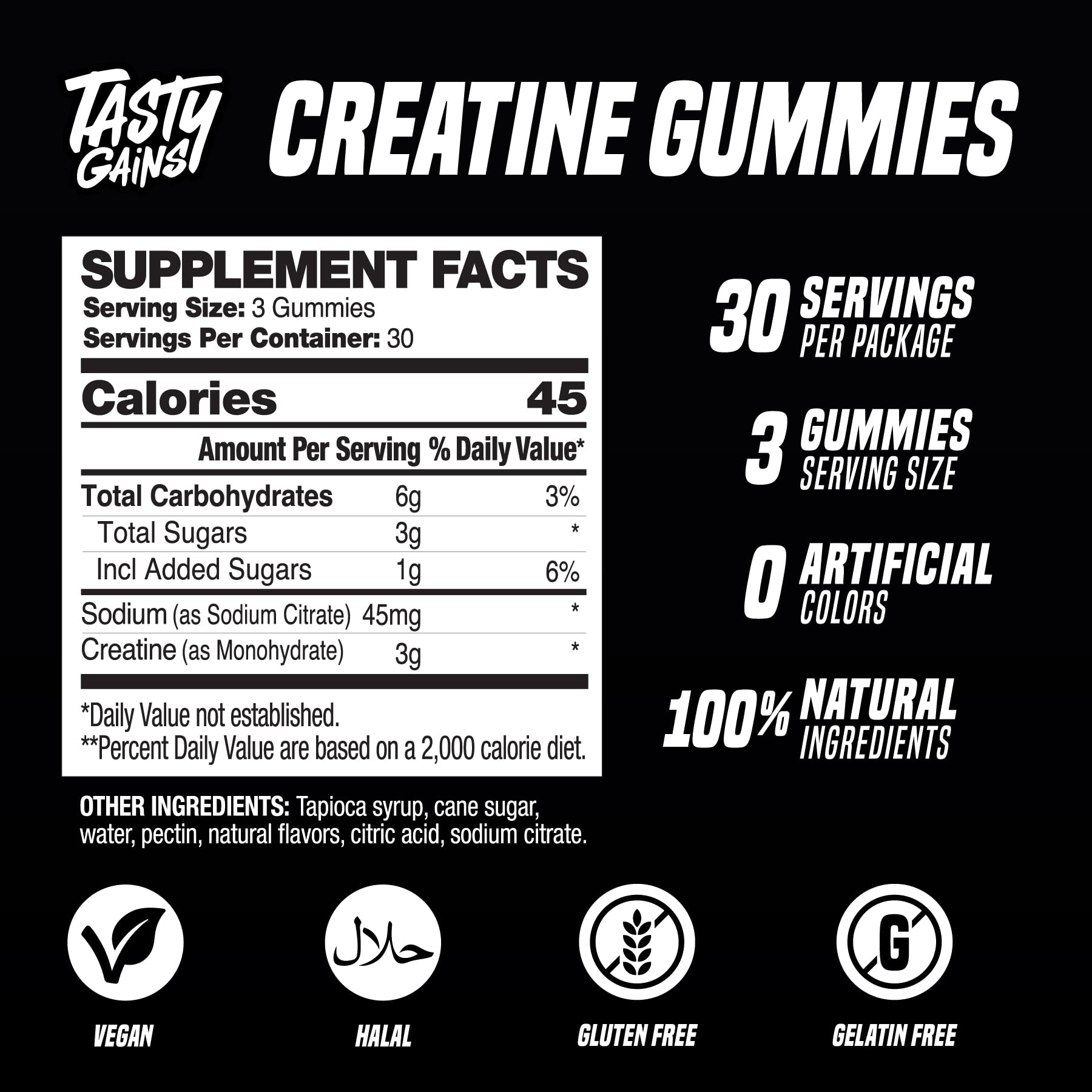 Aumento de energía durante entrenamientos con creatina TASTY GAINS.
