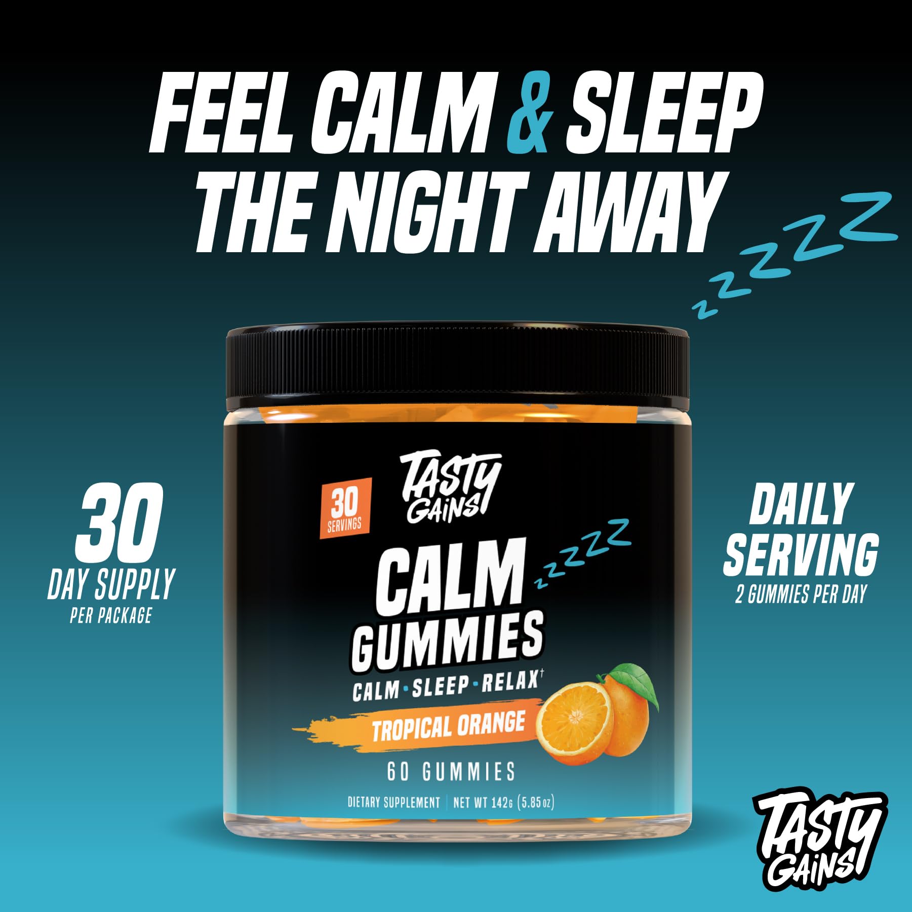 Gominolas sin azúcar de TASTY GAINS para estrés diario y energía suave