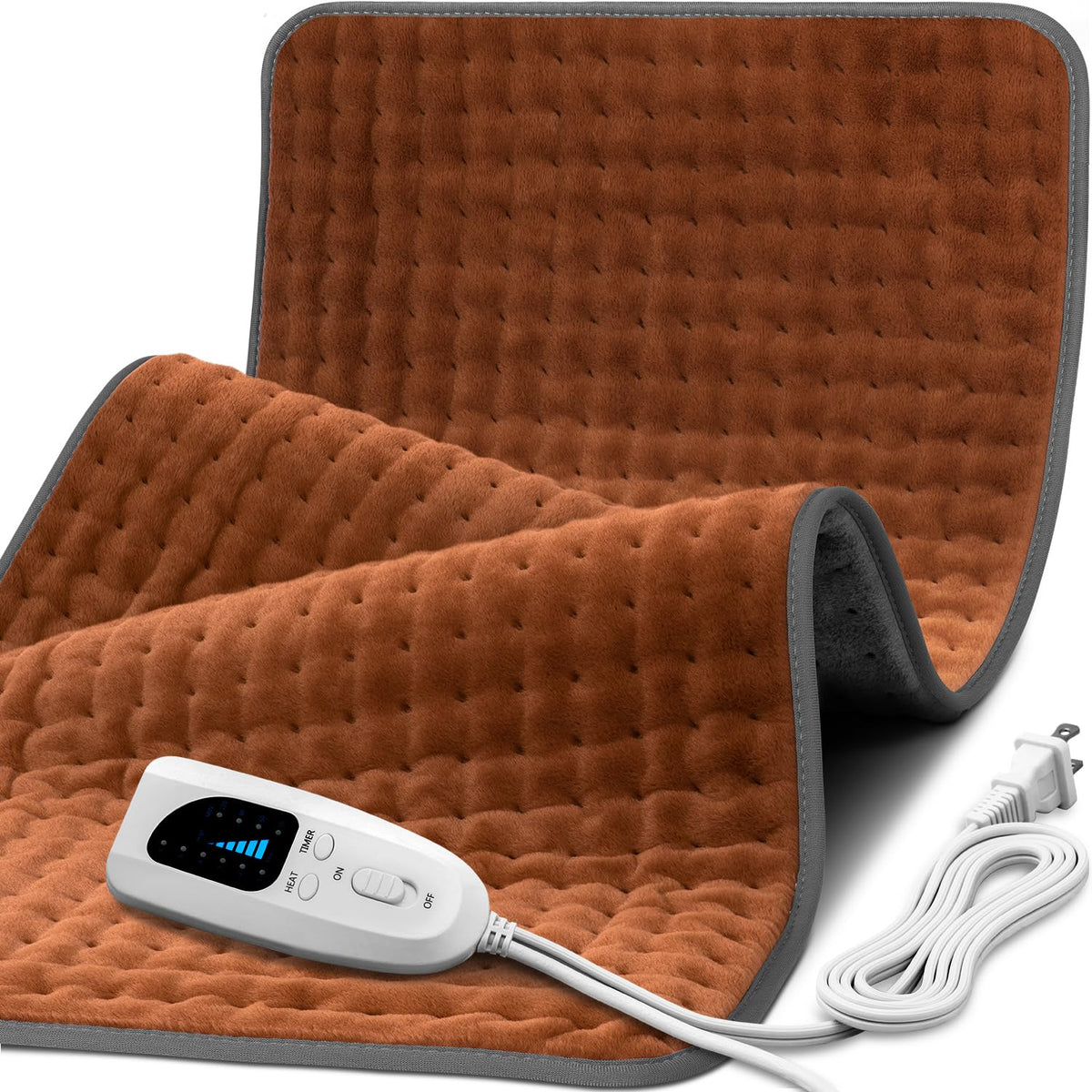 TATOWN XXL Almohadilla eléctrica, vista frontal, ideal para comodidad en cama o sofá.