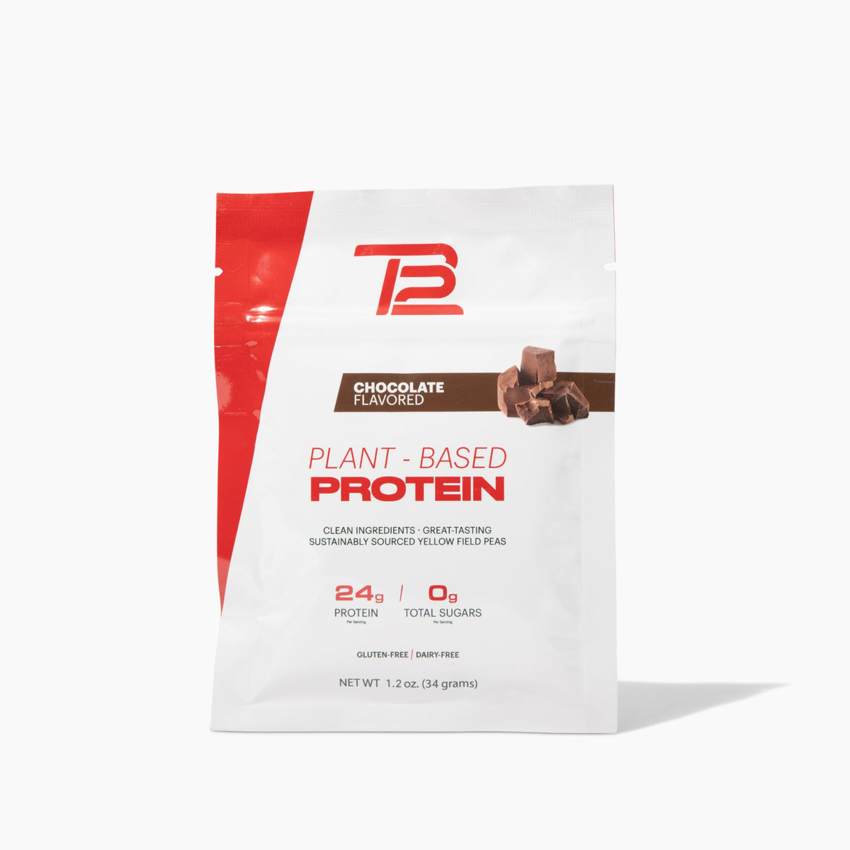 TB12 Proteína vegetal chocolate en bote, lista para batidos.