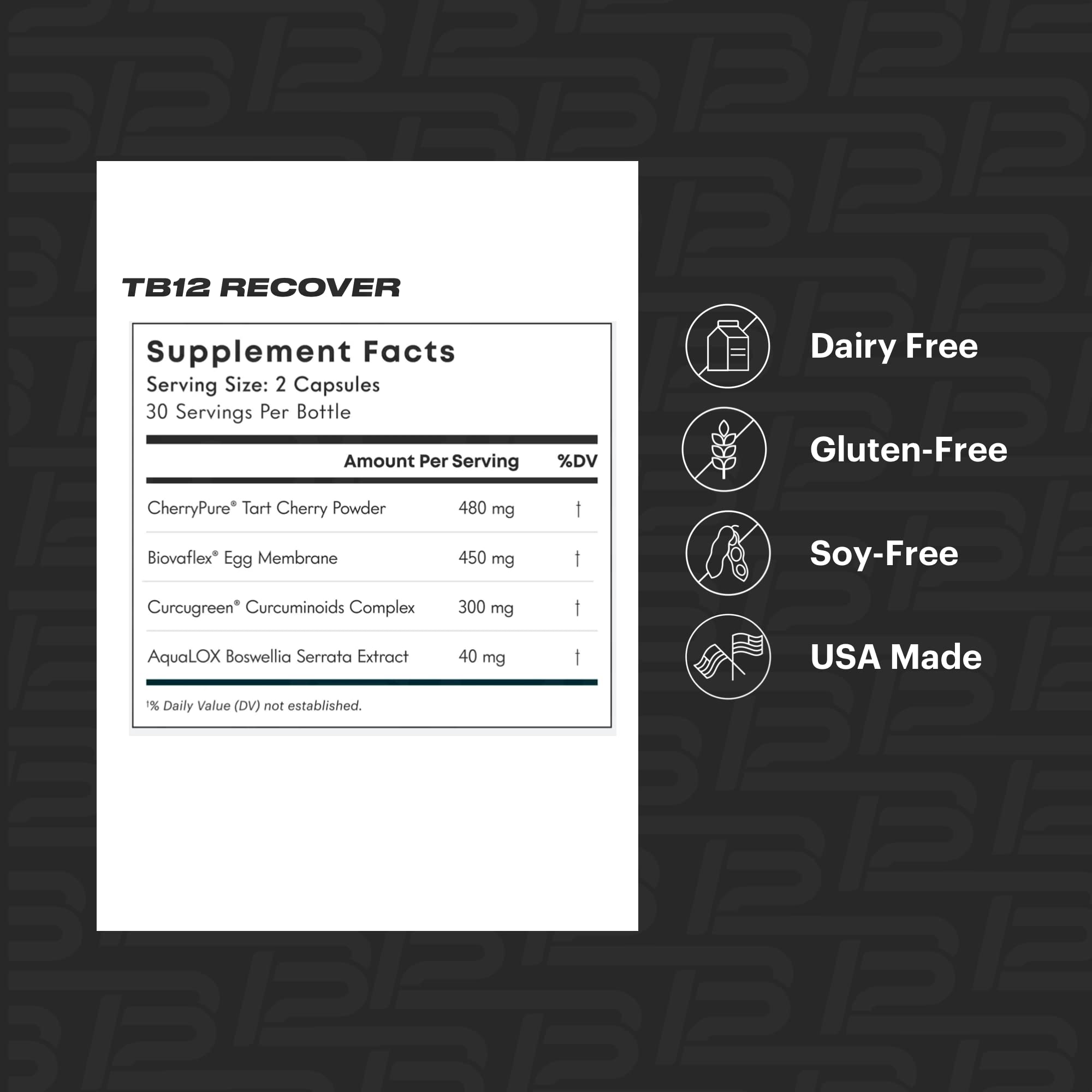 TB12 Recover: cereza agria para aliviar molestias posentrenamiento.