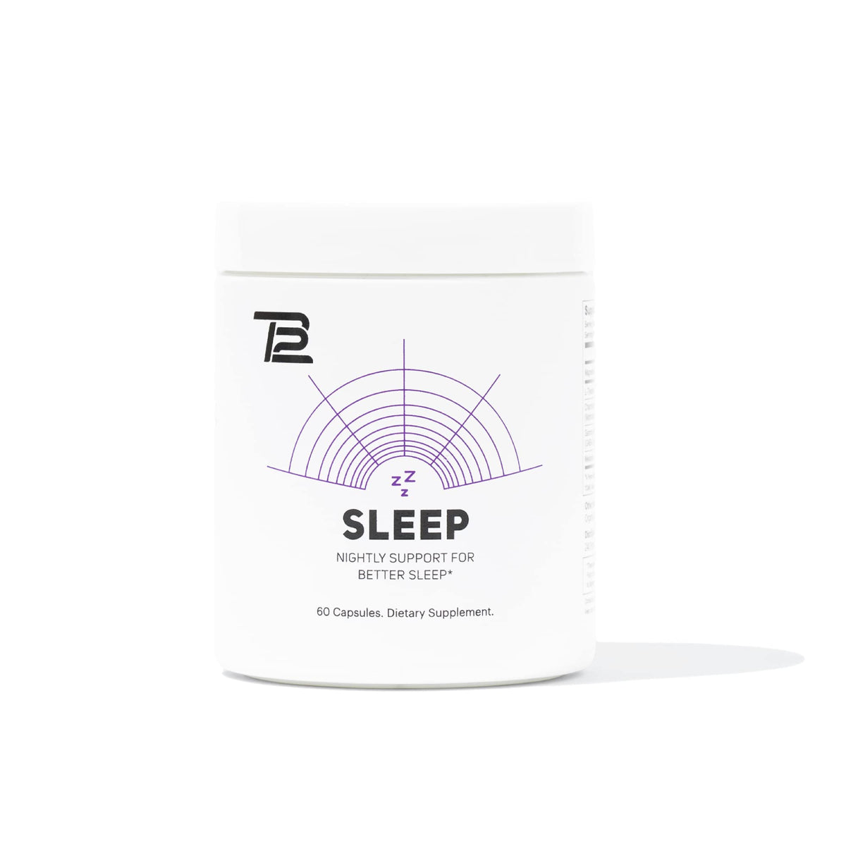 TB12 Sleep: botella de cápsulas para un descanso nocturno más relajado.