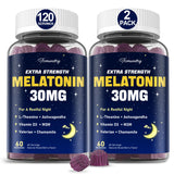 Gomitas de melatonina Tcemundry en botella para una noche tranquila.