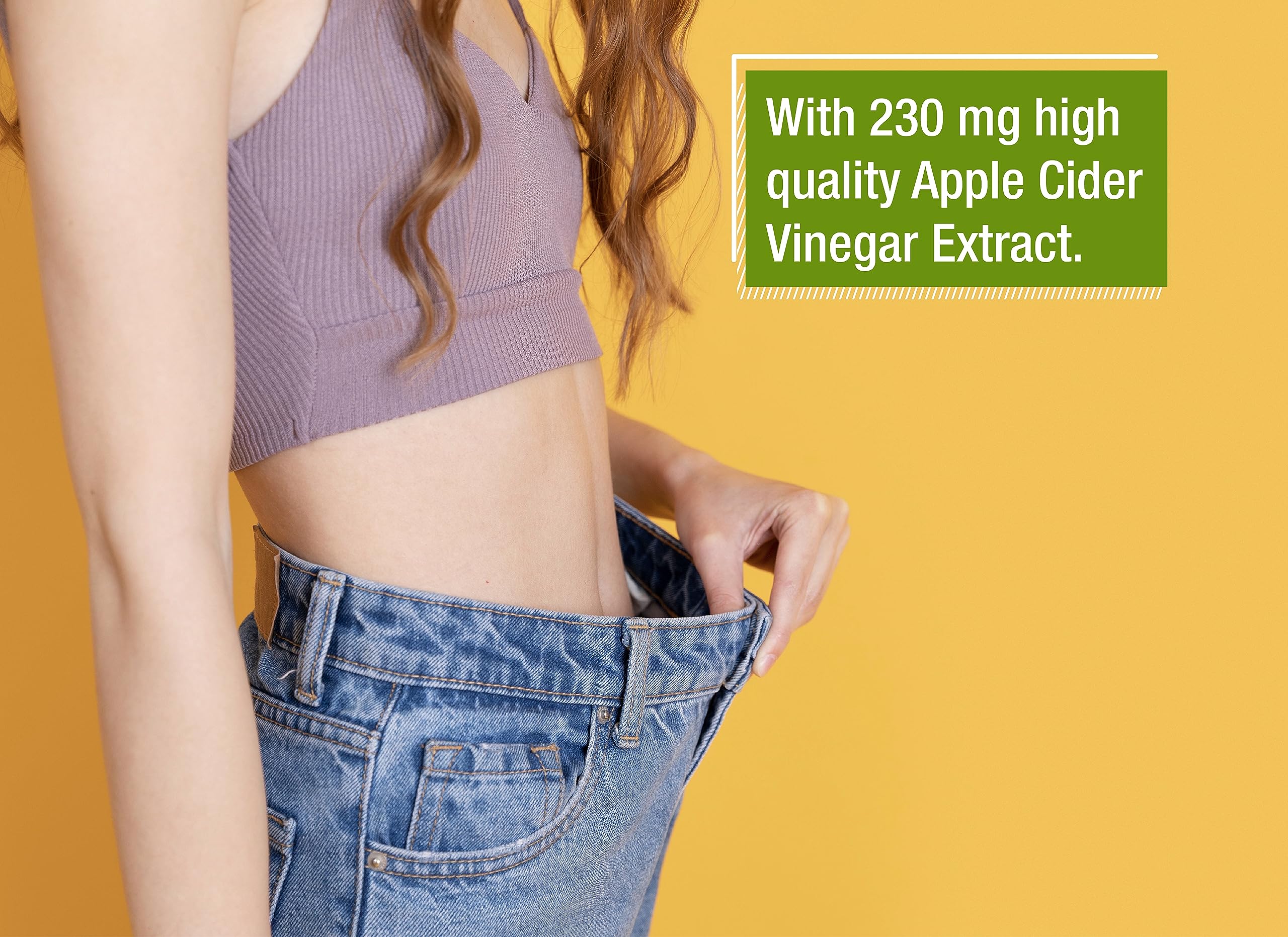 Con vinagre de sidra de manzana y vitamina B6 en cada tableta