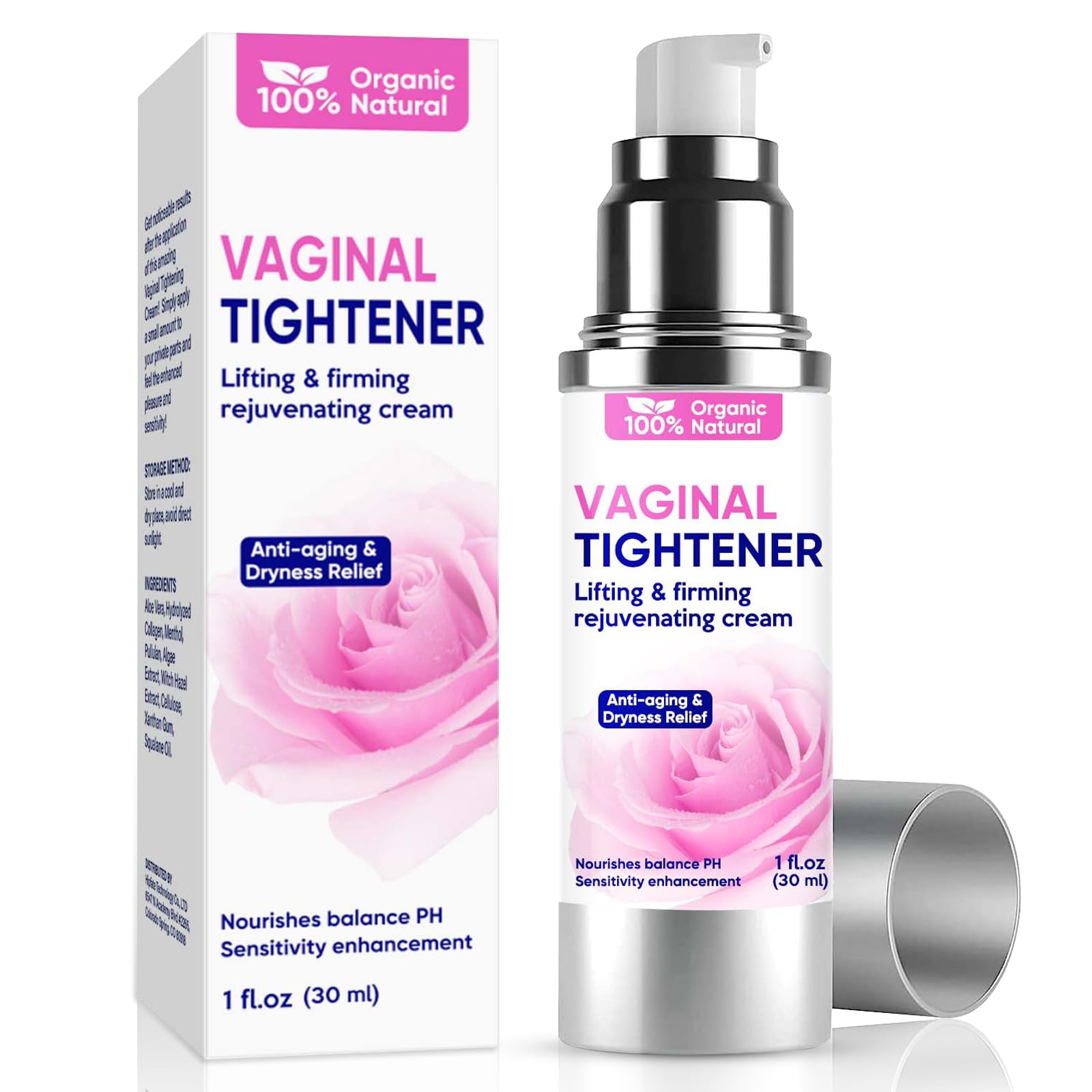 TDZLDM crema tonificación vaginal externa para uso diario, ayuda a mantener firmeza y comodidad