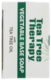Tea Tree Therapy jabón barra base veg, uso diario para higiene corporal suave.