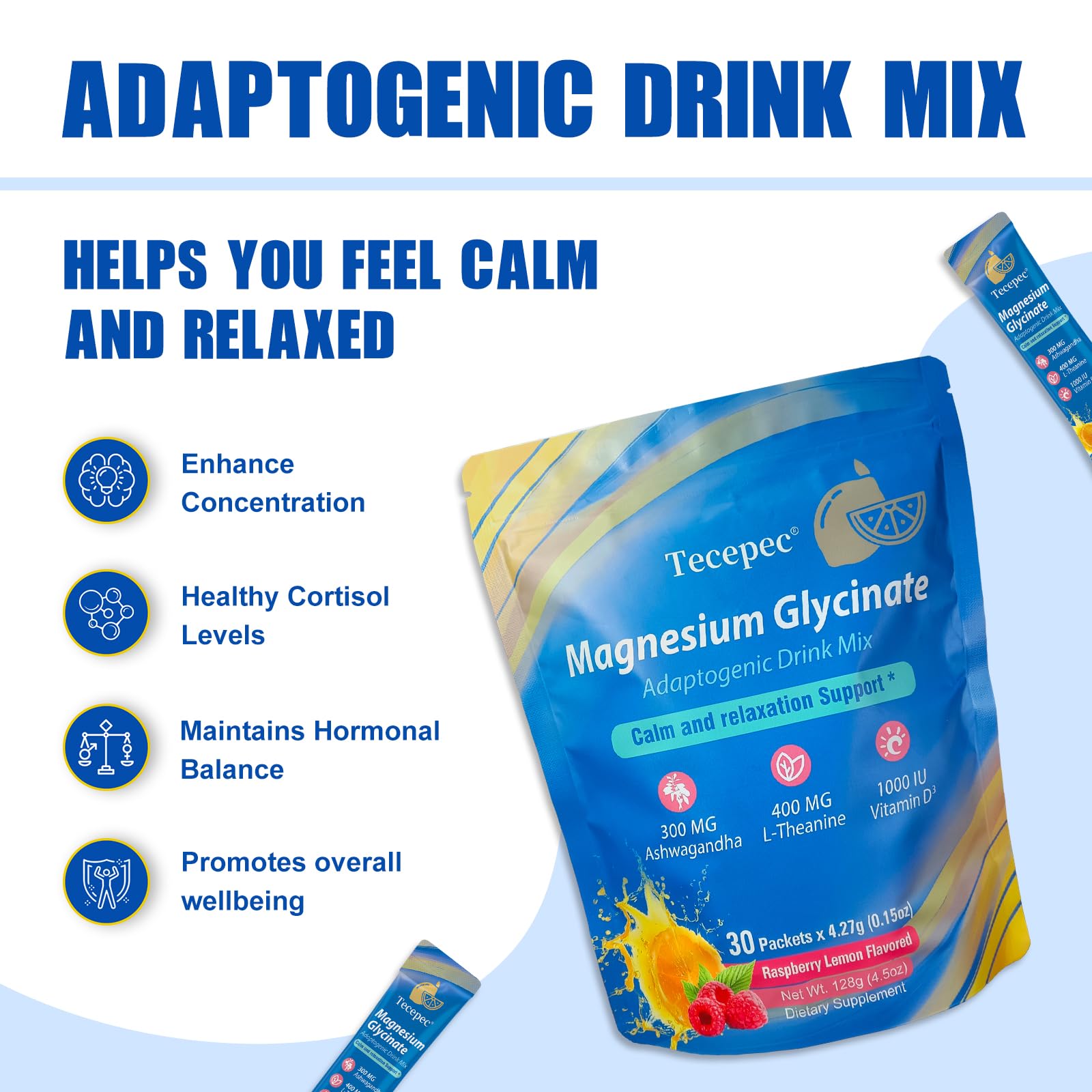 Tecepec Cortisol vitamina D3, apoyo al bienestar diario.