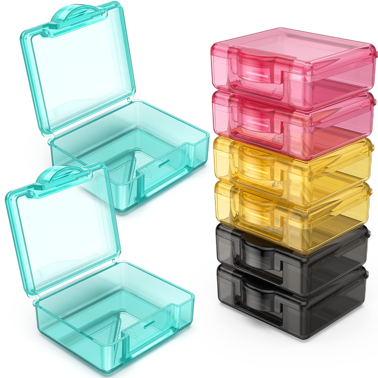 TecQach caja de pastillas compacta para viaje, ligera y práctica.