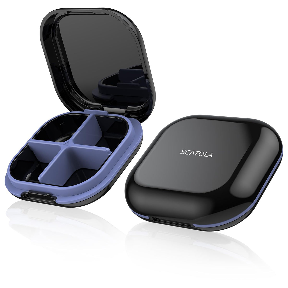  TecQach Daily Pill Organizer, tamaño portátil, ideal para llevar en bolso durante viajes.