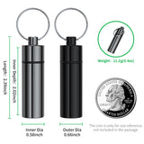 TecQach dos piezas estuche pastillas llavero, ideal para viaje.