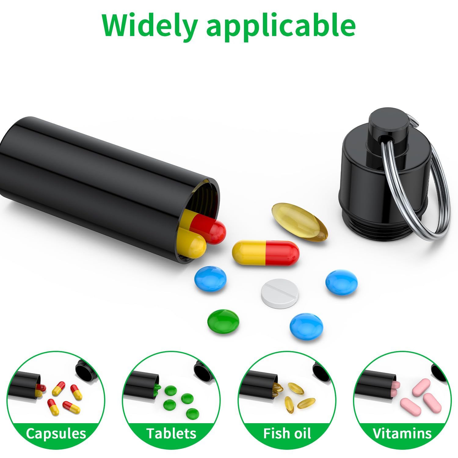 TecQach porta-pastillas compacto y ligero para bolso o bolsillo.