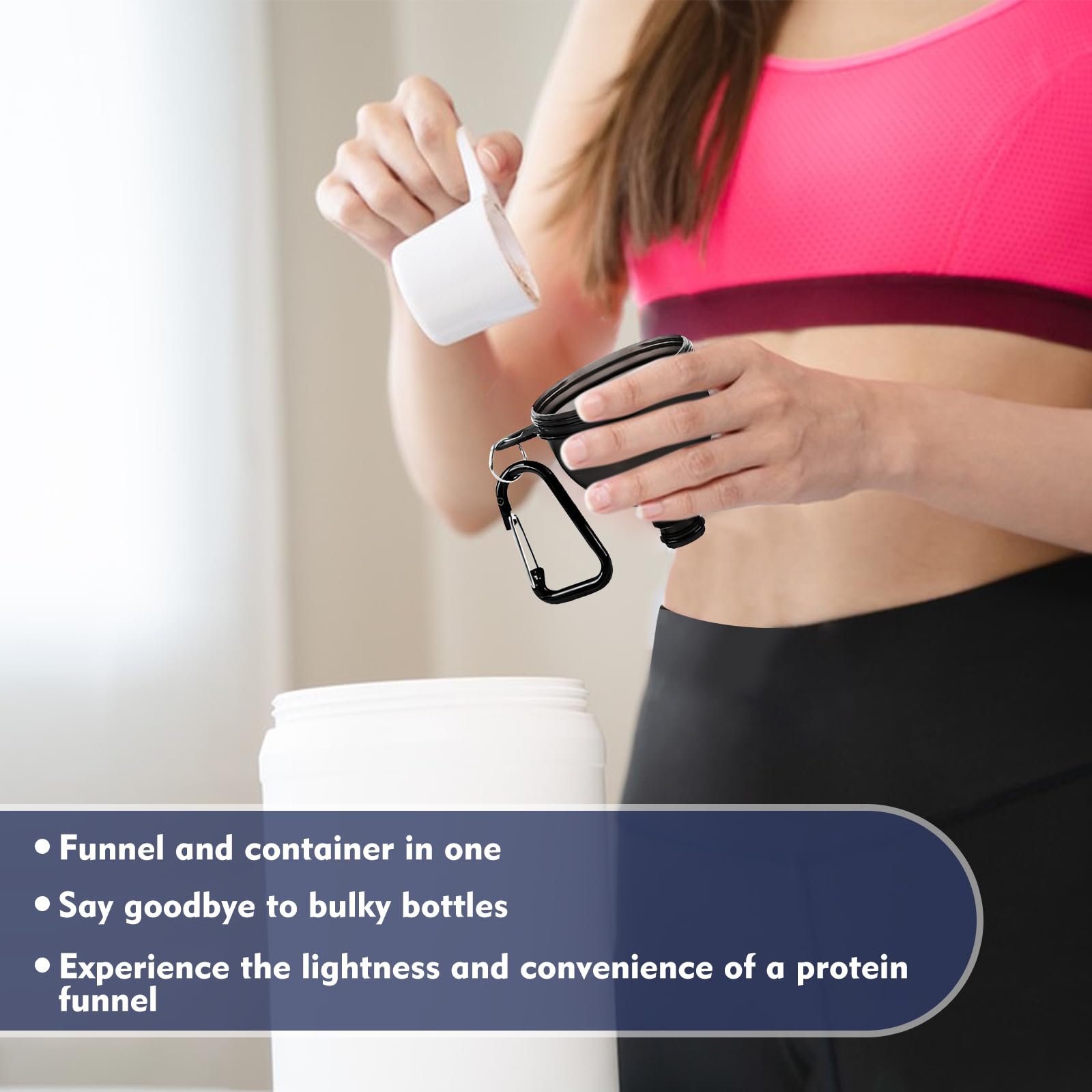 TEESSUE Accesorio portátil para suplementos 50 ml, práctico para bolsa o llavero.