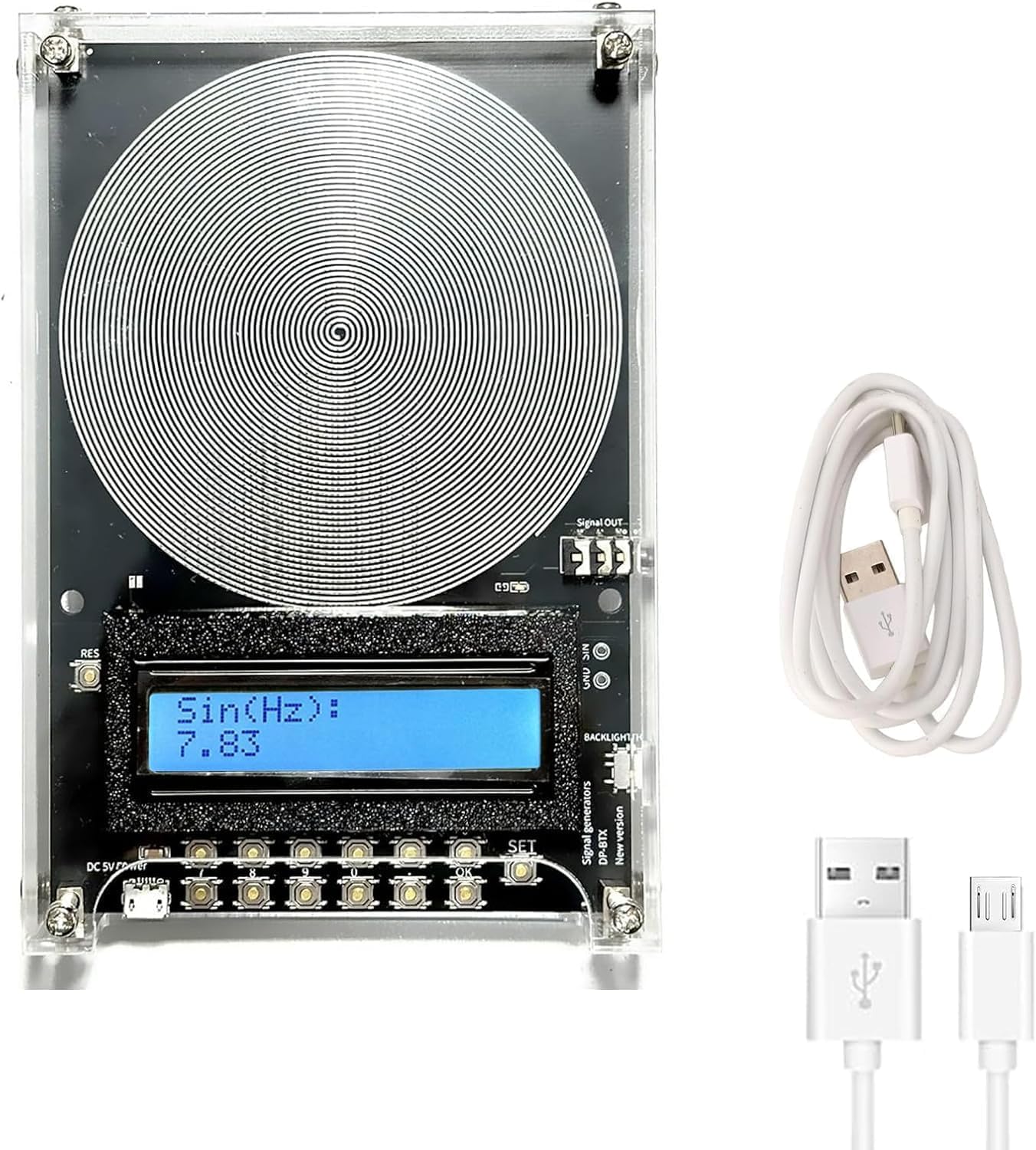 Tegongse Generador de Frecuencia 7-83 Hz con salida senoidal para crear ambiente relajante.