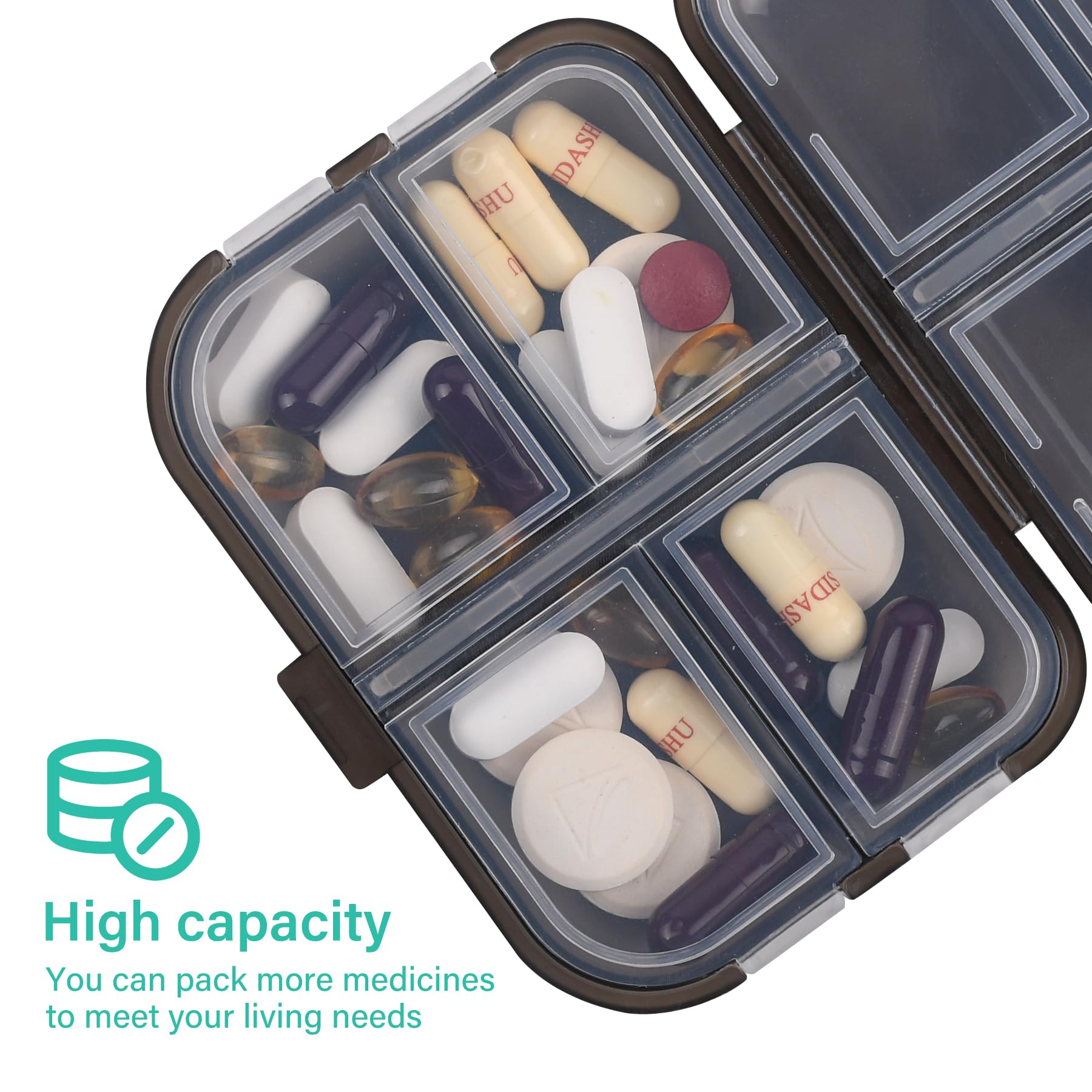 Teikou organizador de pastillas de viaje material PP libre de BPA