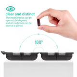 Teikou organizador de pastillas de viaje con tapas removibles para limpieza