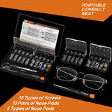 Tornillos para gafas organizados TeKPREM para evitar pérdidas
