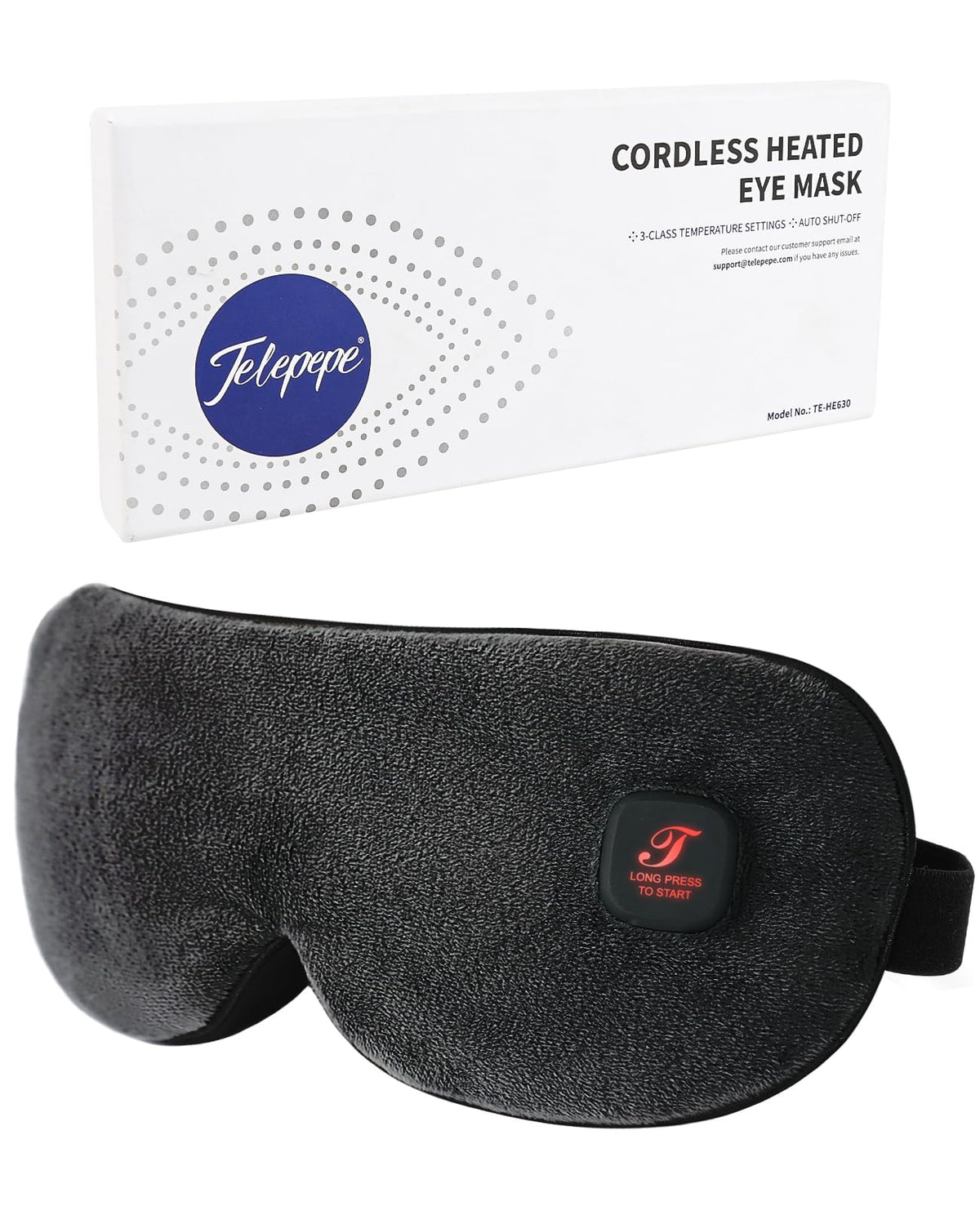 Telepepe mascarilla ocular calor sin cables para uso cómodo en casa o viaje