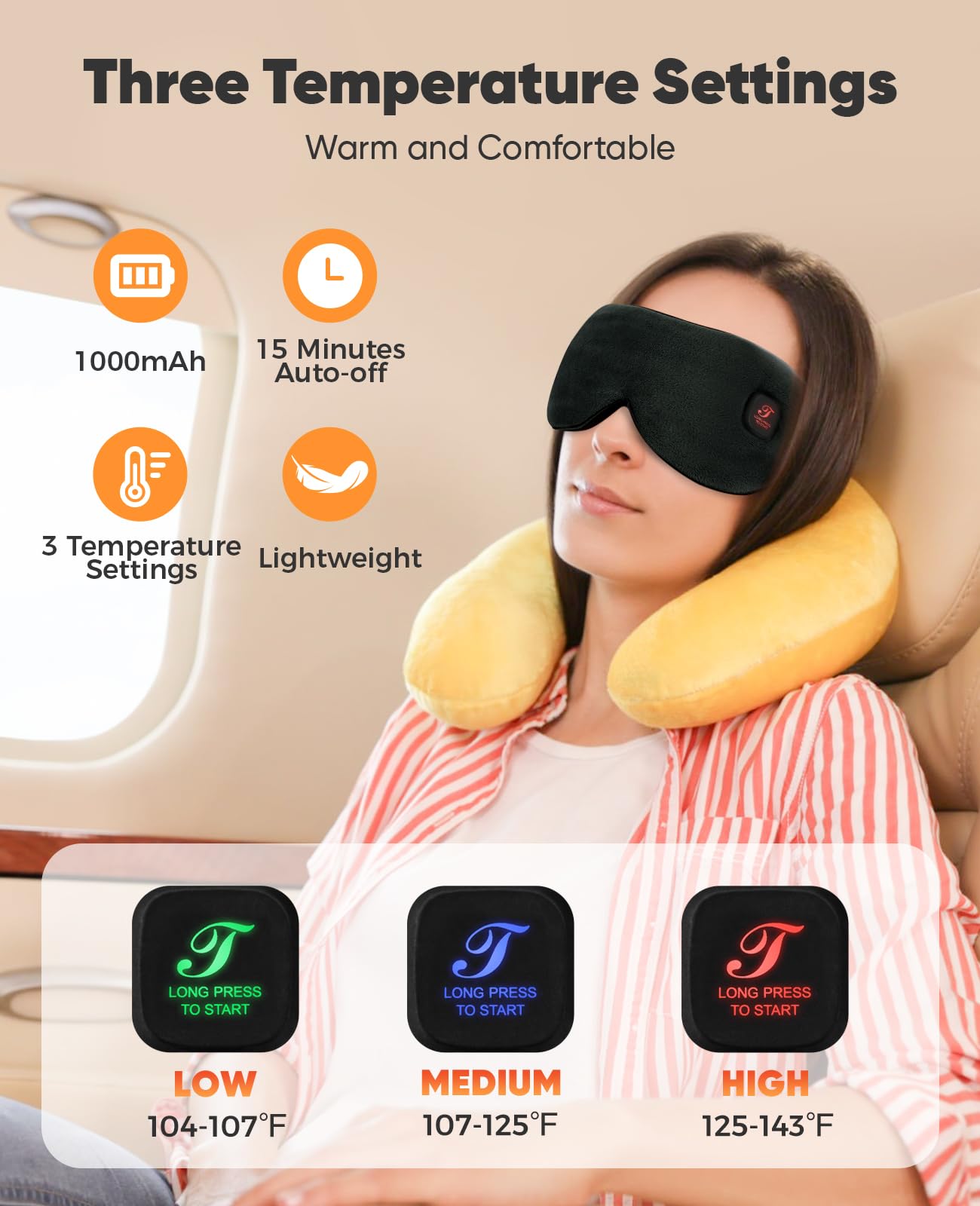 Telepepe mascarilla ocular peso ligero para transporte diario